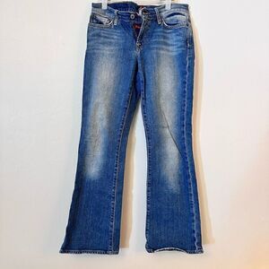 Lucky Brand Women's Gene Montesan Acid Wash Boot Cut Blue Jeans Size 4/27